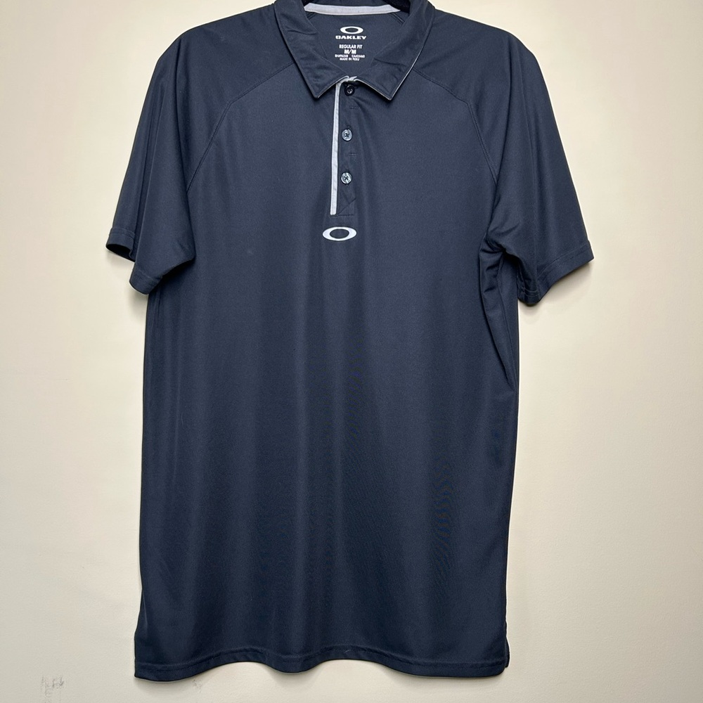 Oakley Men's Regular Fit Black Golf Polo Shirt - Size M